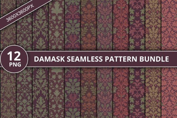 Download Damask Seamless Pattern Bundle - Premium Resources